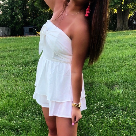 princess polly white strapless romper - Picture 1 of 3